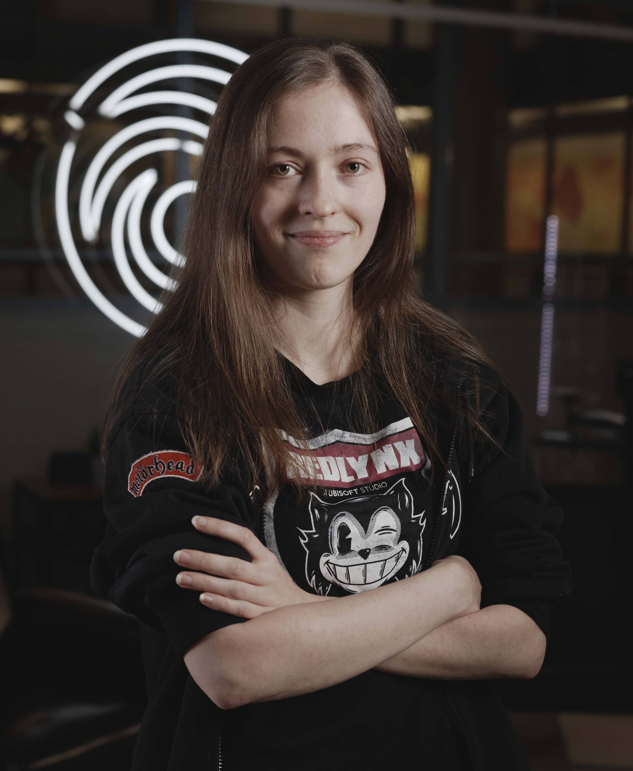 Tiina Mäkelä from Ubisoft Graduate Program looking in to the camera